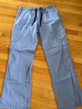 Ceil Blue women’s Cargo Scrub Pants with Drawstring Waist